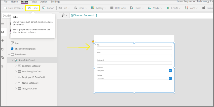 Create a Customized PowerApps Form